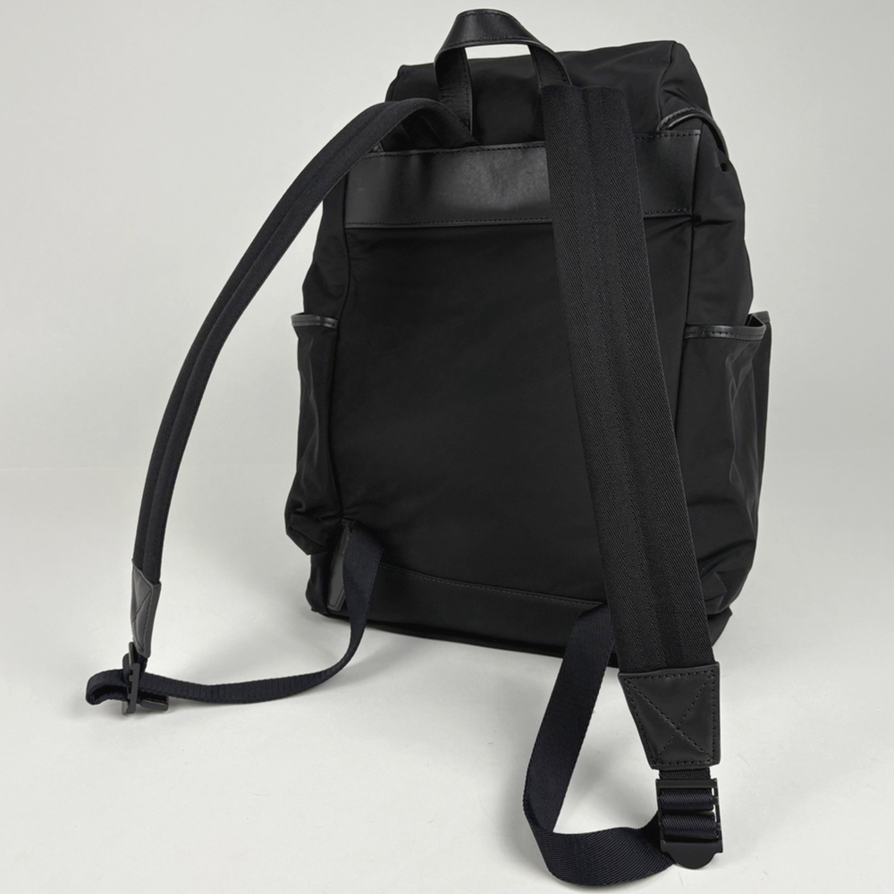 Burberry Logo Backpack, Polyester, Black, Women's… - image 2